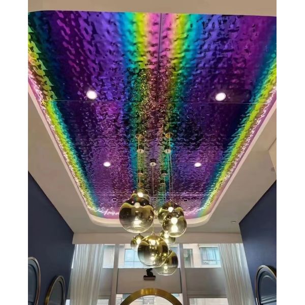 Salt Spray Proof 304 Water Ripple Steel Sheet For Hotel Facade / Coastal Balcony Railing