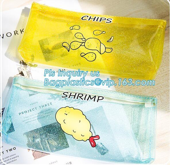 promotion zipper pencil bag, Waterproof and shockpfoof Triangular pencil bag silicone pencil bag students