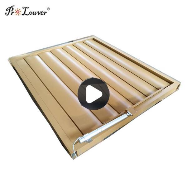 Aluminum Motorized Sun Louver, Motorized Louver Window , Aerofoil Motorized Louver