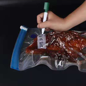 Vacuum Food Saver Bag, Reusable Freezer Bags, Vac Seal Bag Double Lock Zipper Keep fresh