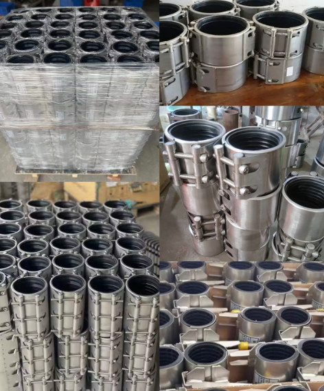 PN16 Prendedores de reparación de tuberías de hierro dúctil PE PVC HDPE agua y aceite de tubería recta EPDM Sellos de caucho Prendedores de reparación de fugas de tuberías