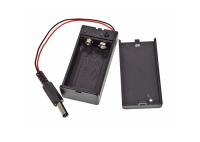 Caja 9V del conector de batería del enchufe masculino de 5.5M M con ENCENDIDO del interruptor