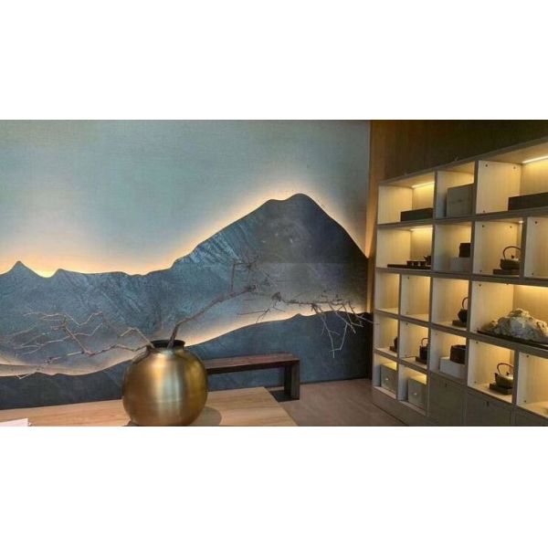 Le placage en pierre naturel mince intérieur extérieur lambrisse 3000x1400mm flexibles