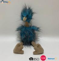 OEM Factory Wholesale Custom Blue Peacock Fluff Ostrich Plush Toys Gift Stuffed Animal