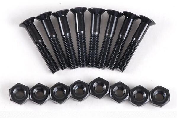 Black Hex Head Bolt 29mm Skateboard Hardware Bolts Screws With High Precision