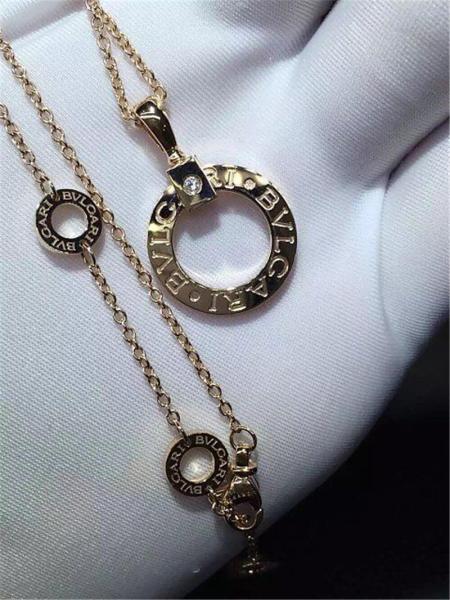 B  BVGARI series diamond  necklace 18k gold  diamond  necklace luxury low price jewelry