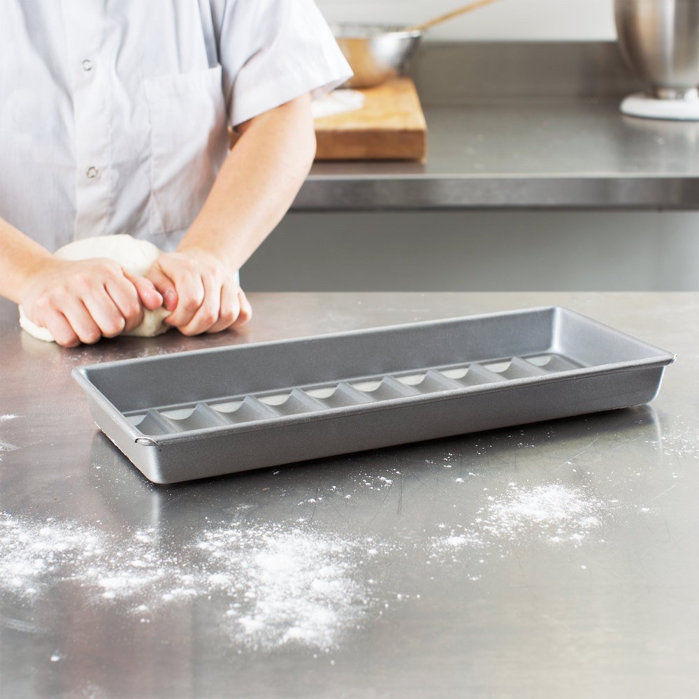 RK Bakeware China Foodservice NSF 22100 Custom England Glazed Aluminized Steel Hot Dog Bun Pan (Панчик для горячих собак)