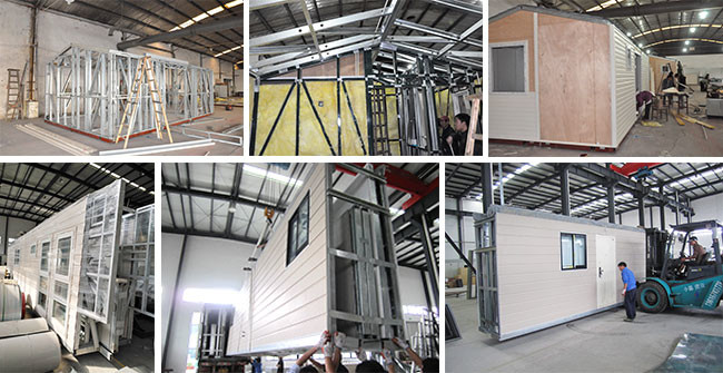 Дома светлого Prefab железного каркаса модульные расквартировывают мобильные наборы для построения светлых рамок металла