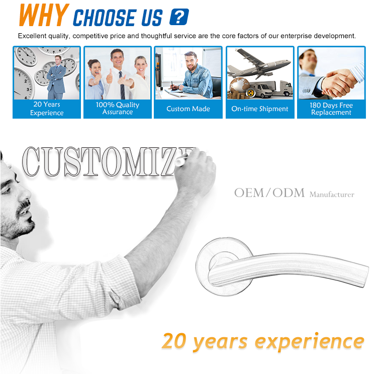 Temps anticorrosion onduleux de poignées de porte d'acier inoxydable de forme 100000