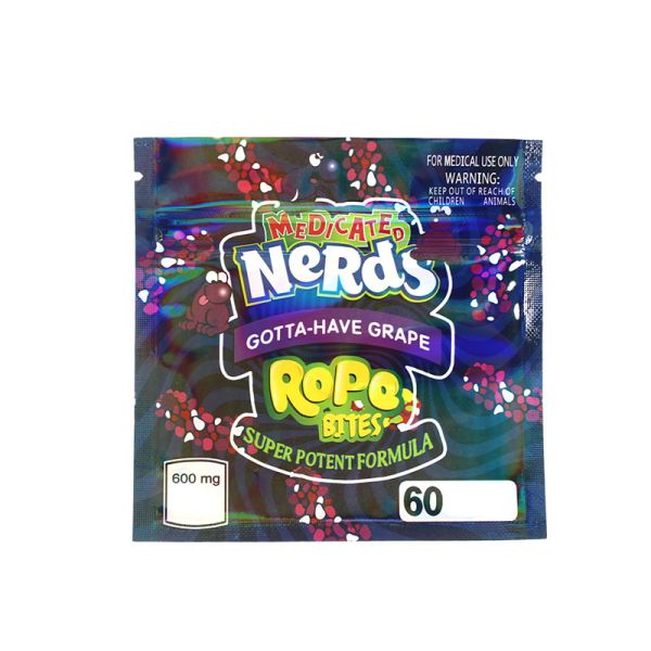 Fresh Gummies Candy Packaging Holographic Side Seal Bags Eco-friendly Recyclable