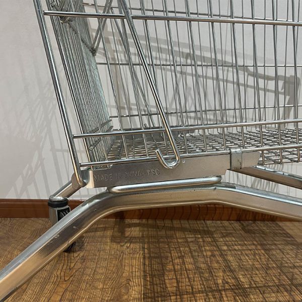 Hot Sale Supermarket Metal European Shopping Trolley with PU Wheels