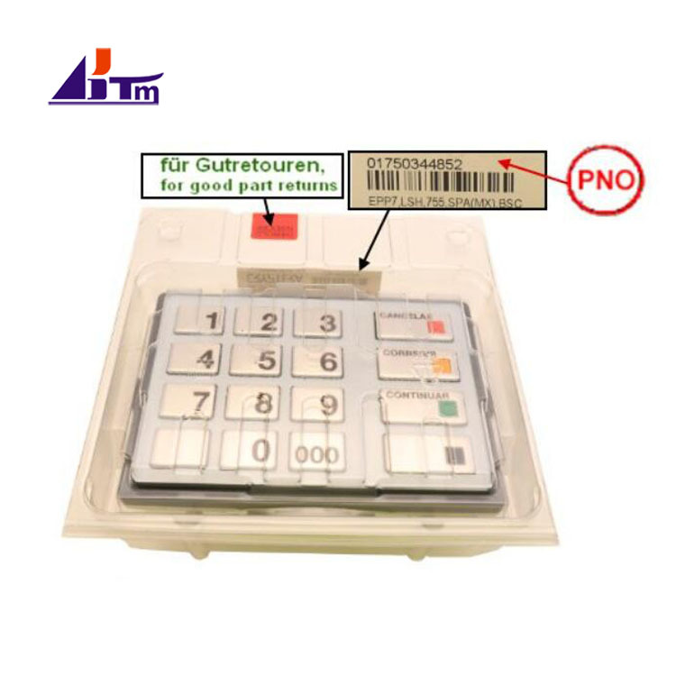 01750344852 1750344852 Diebold Nixdorf EPP7 (BSC),LSH,755,SPA(MX)
