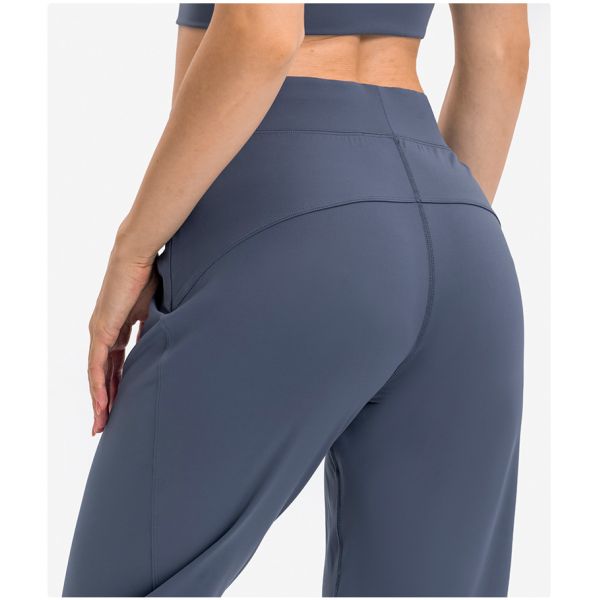 Skin Friendly Women'S Straight Leg Casual Pants Breathable With Zip Pocket