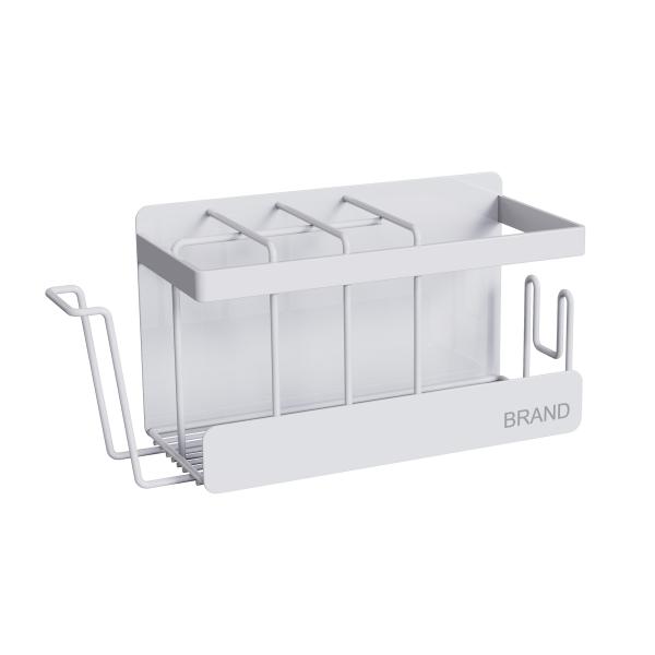 No Drilling Household Magnetic Attraction Shower Rack With Towel Holder Bathroom Organizer Wall Mounted Toothbrush Holder
