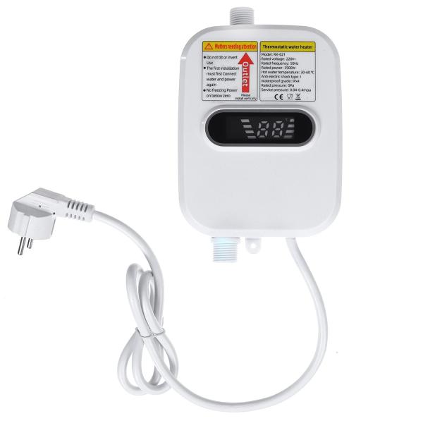 3500W 220V Mini Electric Tankless Instant Hot Water Heater With Shower Head