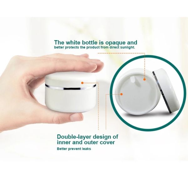 Cosmetic Body Lotion Face Cream Containers 20g 50g 100g 250g With Silver Edge