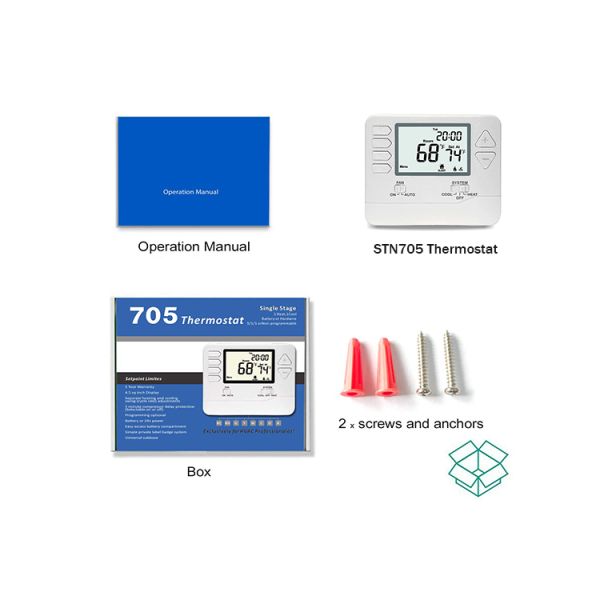Термостат комнаты кондиционирования воздуха семисуточный Программабле для электропитания низшего напряжения 24В