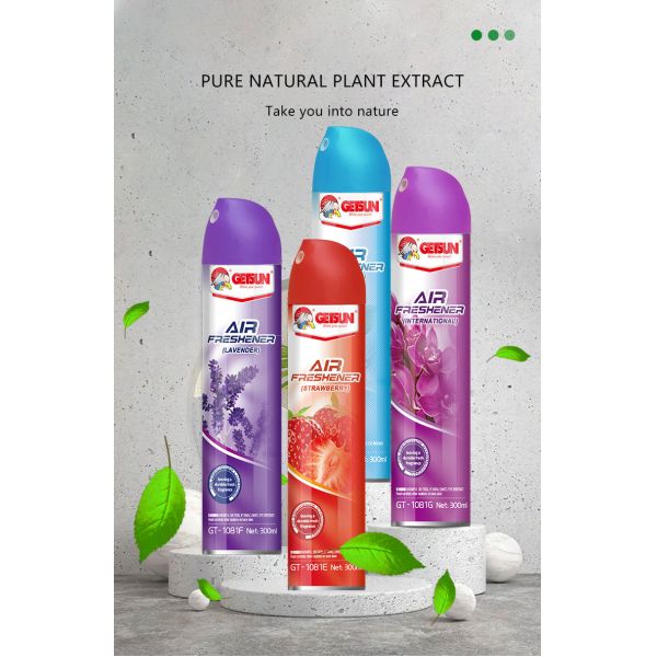 Stérilisation automobile automobile rafraîchisseur d'air Spray parfum floral durable