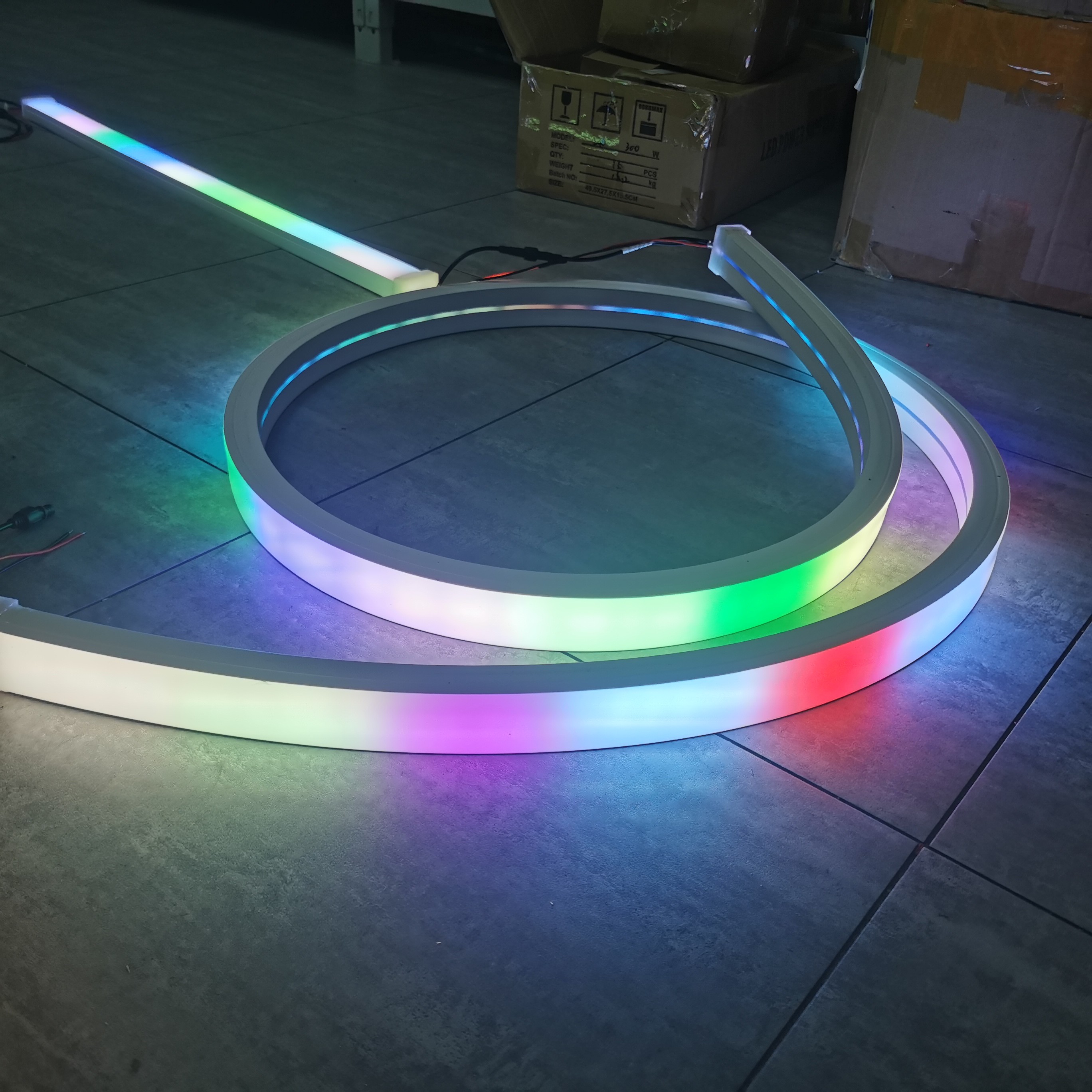 Magic rgbw neonflex Цифровая декорация Рождество 12V 5050 Led Rgb Neon 30MM Dmx512 Neon flex 50 метров Неонные художественные огни