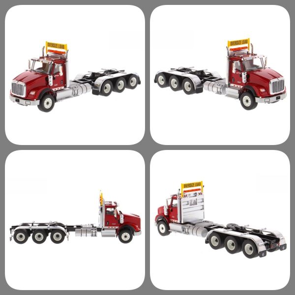 DM INTERNATIONAL HX620 Tri-Axle American Flatbed Truck 1/50 Scale Model 71008