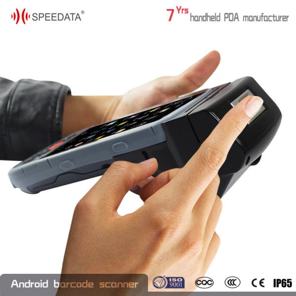 Bluetooth GPS WIFI Android Fingerprint Scanner , Micro Sd Terminal Printer