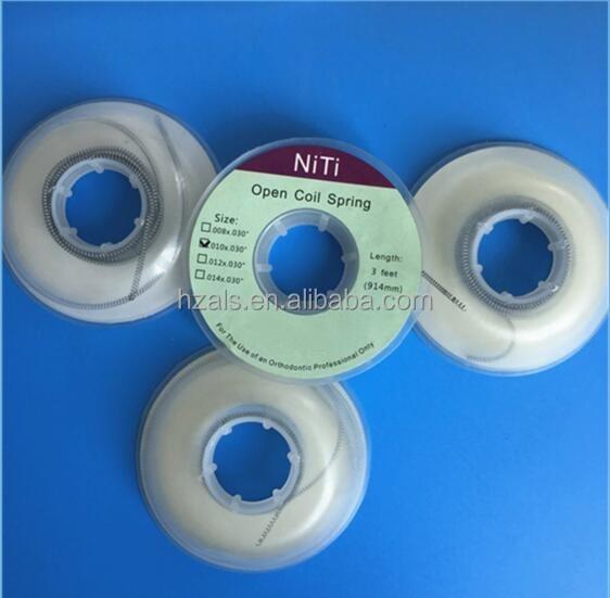 Matériaux d'orthodontie dentaire Nitinol Open Coil Spring 200g 7 pouces 17,5 cm avec certification CCC et longueur 180 mm