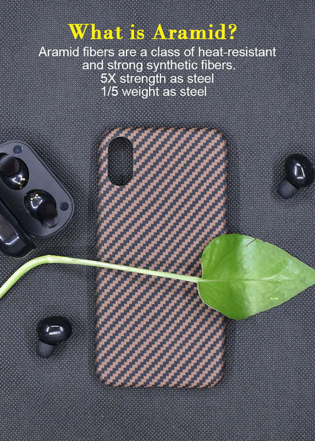 Случай телефона волокна Арамид ультра тонкого штейнового стиля реальный на иФоне кс