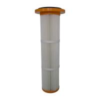 Dessus de polyuréthane/filtre à manches plissé inférieur cylindrique