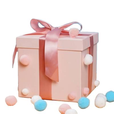 Personnalisez la boîte-cadeau en papier de luxe avec le couvercle pour Noël