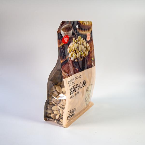 Food-Grade Eight Sided Sealing Bags With Transparent Windows Ideal For Snacks And Nuts Packaging Bulk Orders Discounts.