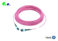 Cabo do tronco do homem 24F SX 50 de OM4 MTP/125μm MTP com o revestimento magenta de G651 LSZH
