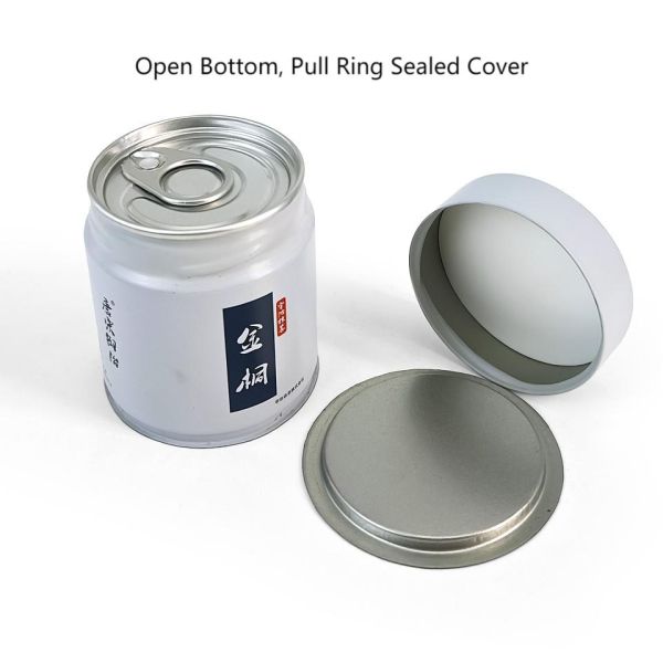 30g 50g 100g Matcha Tea Cans Tinplate Metal  For Beverage Matcha Tea Tin Can Boxes