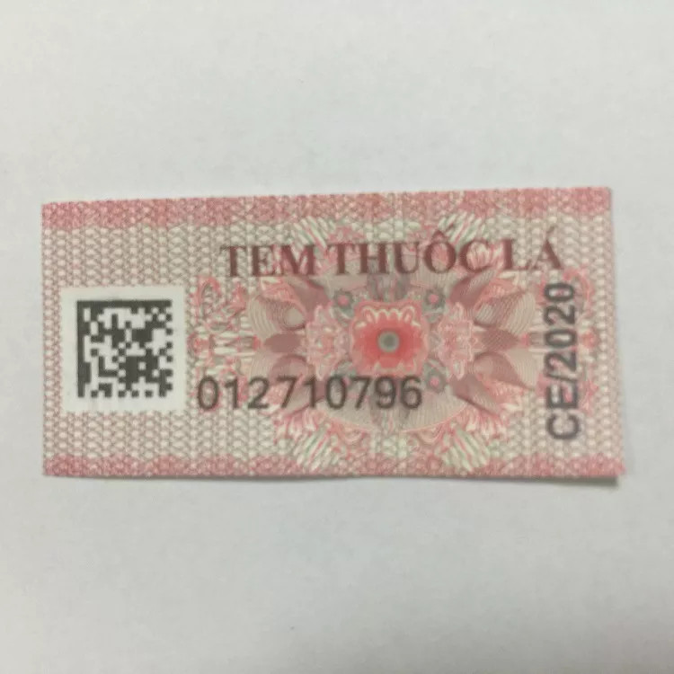 Изменение цвета акцизной марки с серийным номером Голографическая этикетка для упаковки сигарет