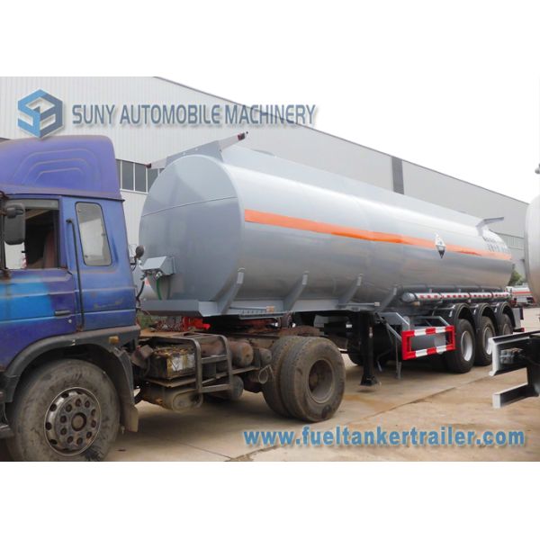 Hydrochloric Acid FUWA 13 Ton Fuel Tanker Trailer Three Axle Trailers 32000L