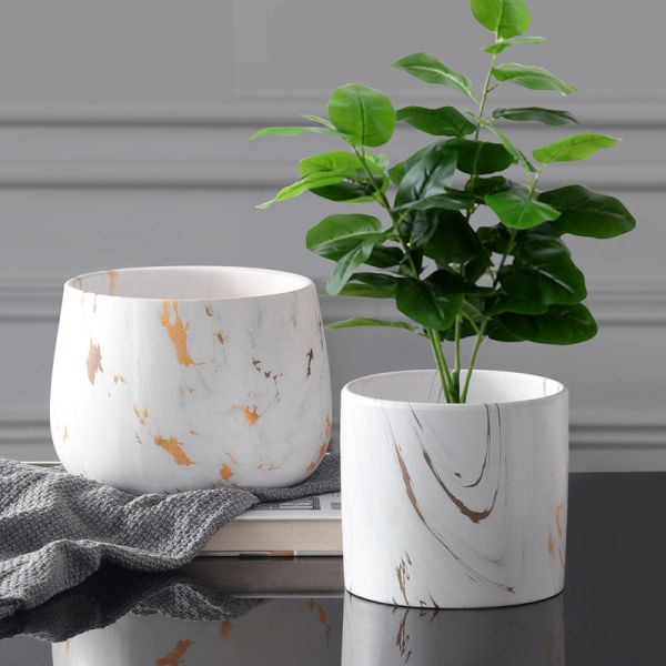 Nordic indoor cup 9cm small succulent white ceramic flower pots