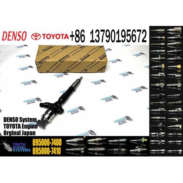23670-30220 095000-7400 Diesel Fuel Injector for Denso Toyota Hilux 1KD/2KD-FTV Engine Common Rail Fuel Injector Engine Parts