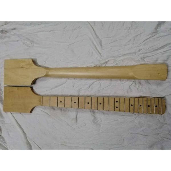 Custom Grand Paddle Guitar Headstock Unfinished Roasted Maple ST Guitar Neck Electric Acoustic Guitar Accept Kinds OEM