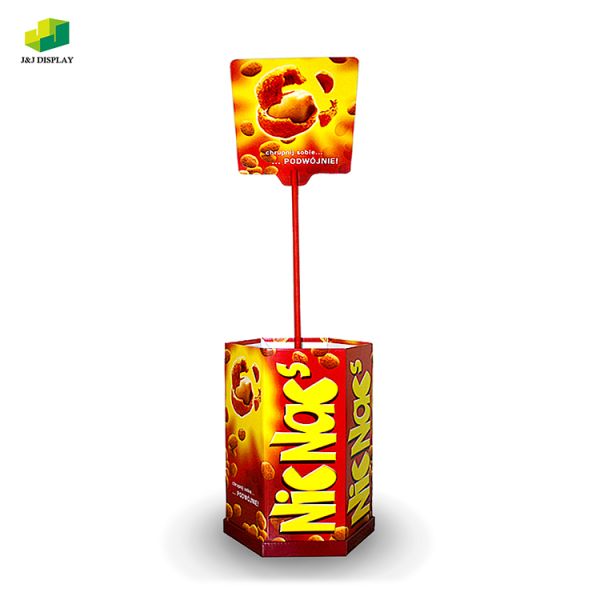 Recyclable Corrugated Tiered Display Shelf Cardboard Floor Displays Indoor Corrugated Cardboard Stand