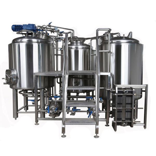 Stainless Steel 3 Vessel Brewhouse Fermentation System To Make Craft Beer