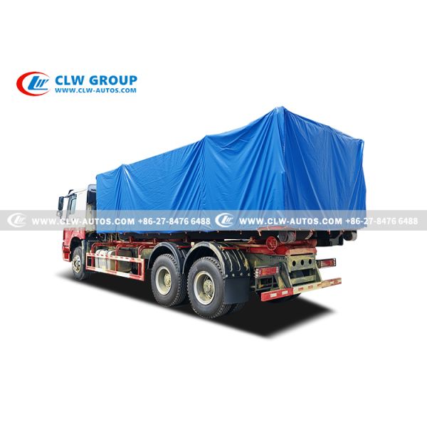 Sinotruk HOWO RHD 6x4 25-Ton Hook Lift Garbage Truck with Weichai 400HP Engine for Heavy-Duty Waste Collection