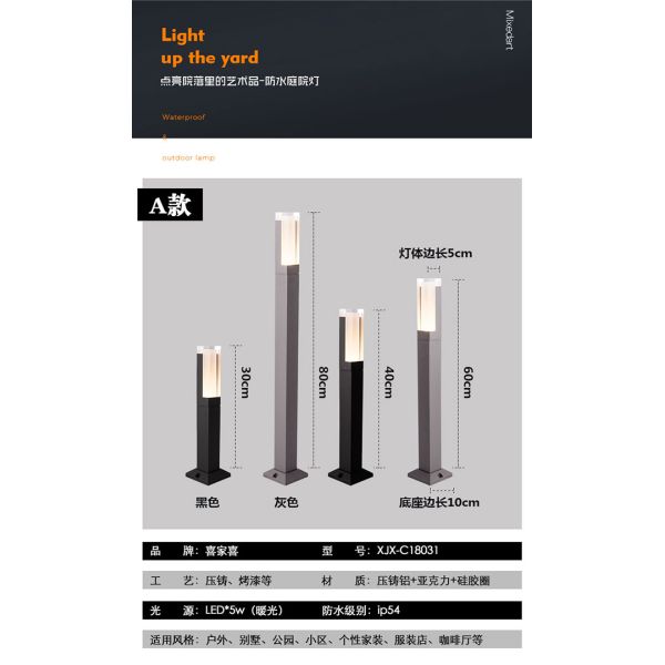 Внешний сделайте освещение водостойким СИД ландшафта отечественное для задворк 110~230В 5в~20в сада