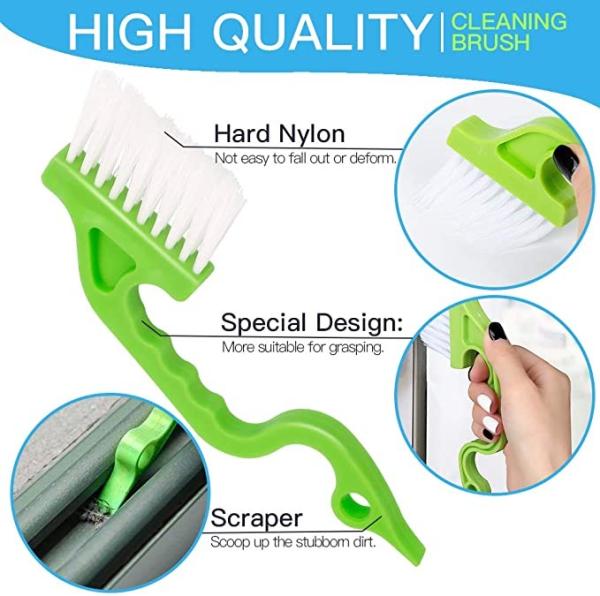 Escova de limpeza HandHeld de Gap do sulco de 5 PCS para a cozinha da casa