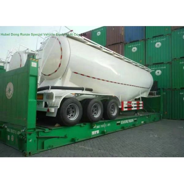 Bulk Cement Tank Semi Trailer For Transportation , Tanker Truck Trailer 40cbm Capaciy