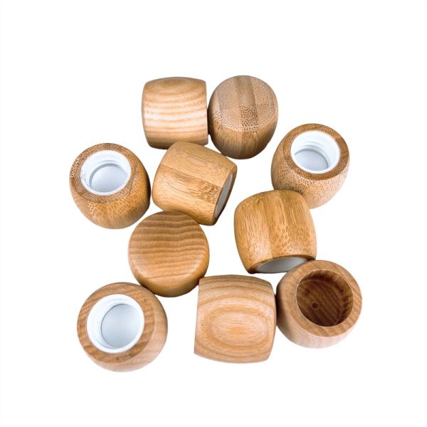 Bamboo Wooden Screw Cap Leakage Proof 18mm 20mm 24mm 28mm