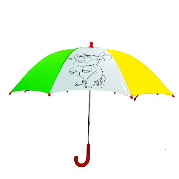 Manual Open Kid ' S Diy Little Girl Umbrella With Animals Custom Printing