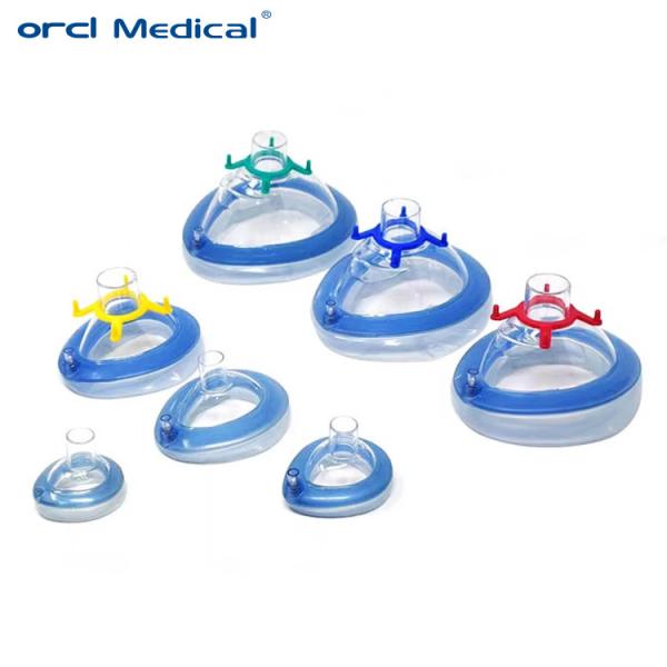Disposable Oxygen Breathing Mask Medical Silicone PVC Anesthesia Mask Without Inflation Valve