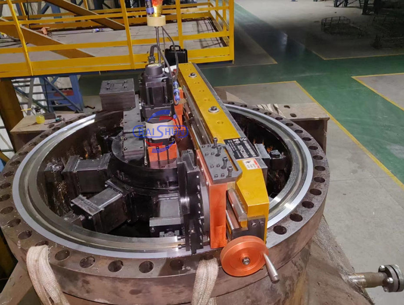 Portable Flange Milling Machine On-Site Machining Flange Resurfacing For Shipbuilding And Offshore