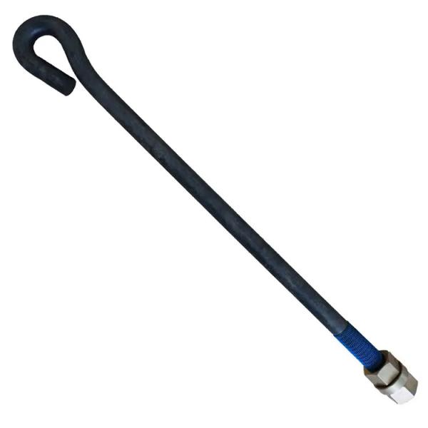 Hot Dip Galvanized Anchor Bolts With Hex Nuts M20 9 Type Foundation Bolts Carbon Steel