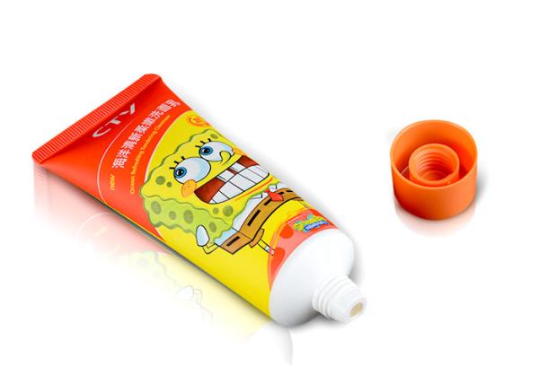 Matt Squeeze Plastic Hand Lotion Tubes , Orange Lotion Tube Containers 2.82 OZ /80ml
