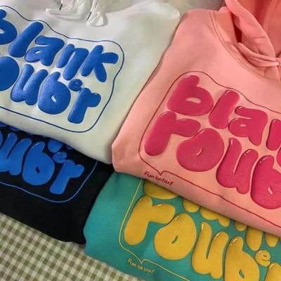                  Custom Streetwear Hip Hop 100% Cotton Heavy Weight Puff Print Hoodie Pullover 3D Puff Printing Sweatshirts Hoodies for Men             